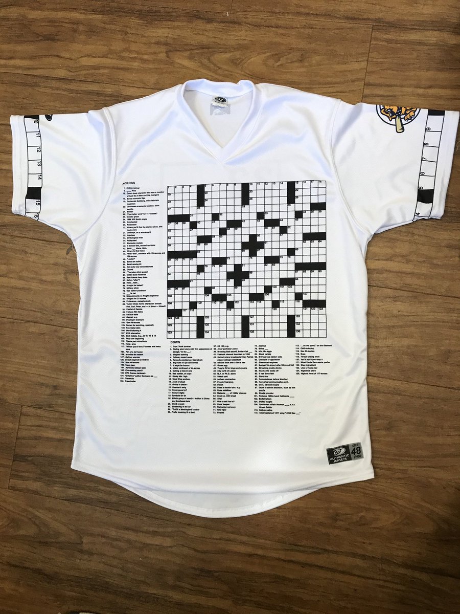 MiLB  #WhatWouldHaveBeenNight: Sunday, April 26 @ChasRiverDogs Crossword Puzzle Day featured unsolved jerseys @TimberRattlers paid tribute to "friends to the North" w/ Yooper  @Fang_T_Rattler bobbleheads @CarolinaMudcats served Columbus Dogs: chili, onion, pickle, oyster cracker