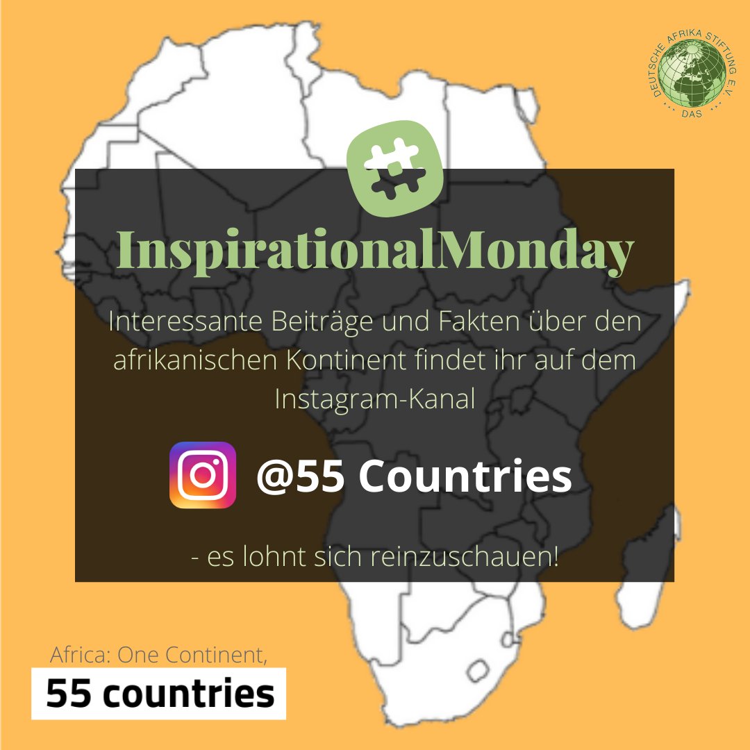 _DASonline's tweet image. #InspirationalMonday: Differenzierte Beiträge &amp;amp; Wissenswertes rund um #Afrika auf dem neuen Instagram-Kanal #55Countries: @JulianHilgers berichtet z.B. über die Heuschreckenplage in Ostafrika &amp;amp; die Sprachenvielfalt in Äthiopien. Zum Profil geht es hier 👇
instagram.com/55countries/