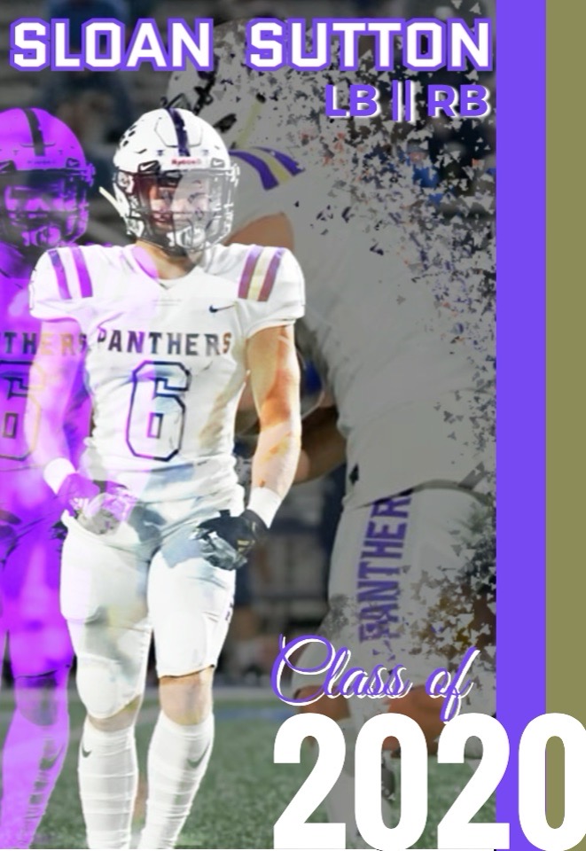 Day 1 - Honoring our 2020 Football Seniors. Sloan Sutton ILB &amp; RB. Played all 4 years. He was a hard worker and gifted with speed &amp; quickness. He caused havoc in the opponents backfield.  Congratulations Sloan on a great high school career! 
instagram.com/tv/B_fOmnZH8J7/