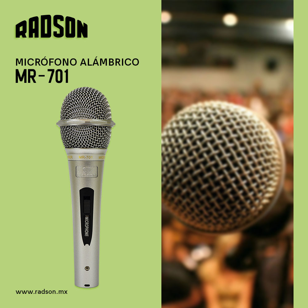 RadsonAudio's tweet image. Micrófono alámbrico MR-701 Ideal para campos deportivos, escuelas, conocelo en nuestra pagina  radson.mx compra en lÍnea y descubre nuestro variedad de micrófonos alámbricos.
#Radson #AudioProfesional #QueSeEscuche #Micrófonos #MicrófonoAlámbrico