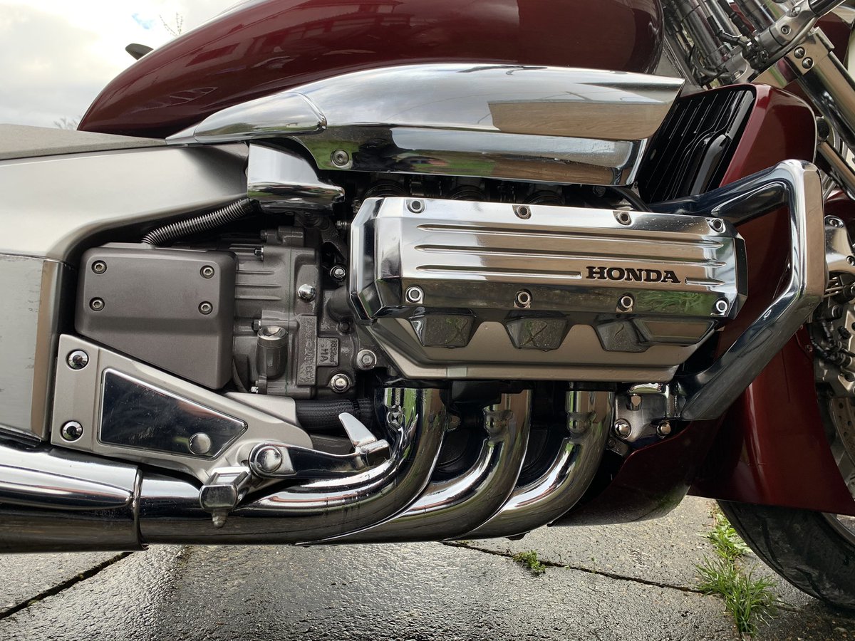 MotorbikeValet's tweet photo. #Honda Rune in for some #detailing. Only a limited number were ever made. Basically a stripped down #Goldwing but increasing in value. #motorbikevalet #bikeprotection #acf50 https://t.co/Uzumbh4uvq