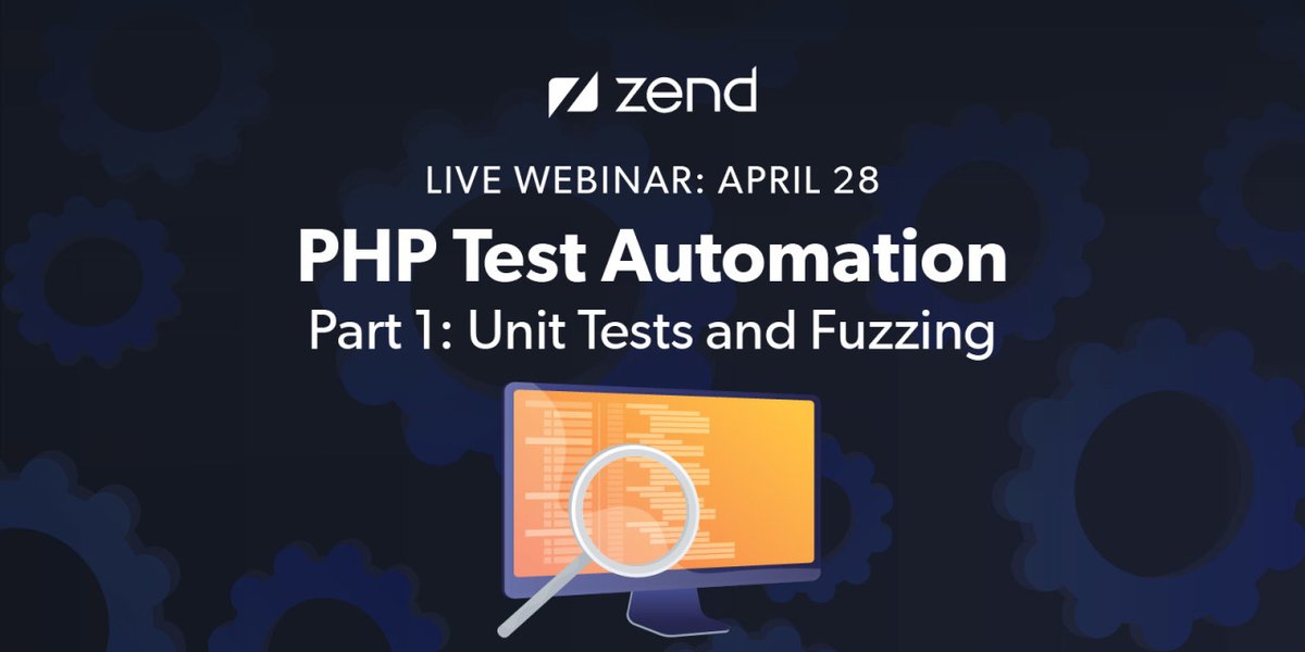 zend's tweet image. Learn best practices for automating unit testing for #PHPApplications and using #fuzzing to improve efficiency in this free webinar!
ter.li/2ojptc