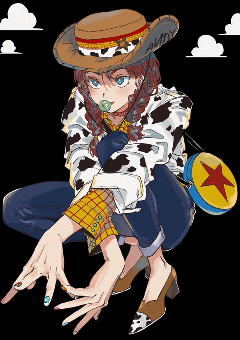 トイストーリー風コーデ女子 