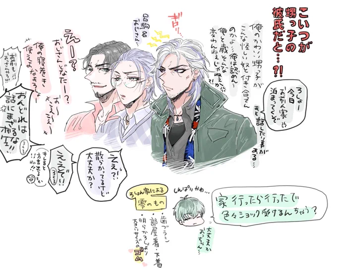 以前つぶやいたやつで…
零盧と呂駒呂おじさんでこういうのになったら滾るなという妄想です…?✌️<強めの幻覚です! https://t.co/SItpDR6KCJ 