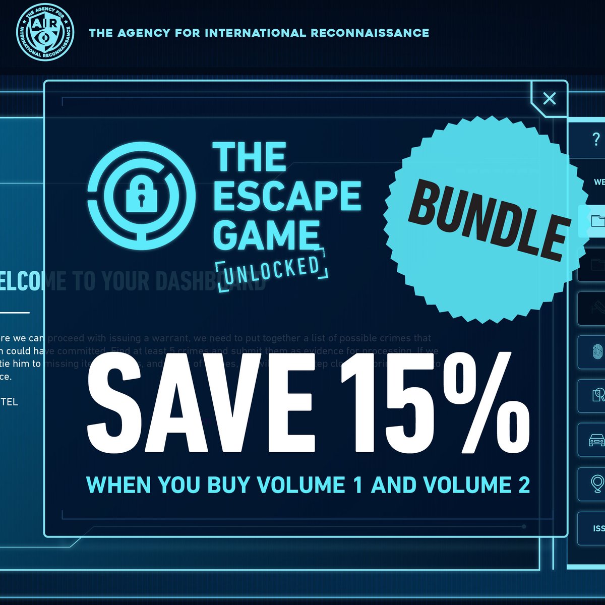 TEG_Chicago's tweet photo. [15% OFF BUNDLE] For a limited time, get TEG Unlocked: The Heist Vol. 1 and Vol. 2 for just $17! It's a digital adventure that you can play anywhere! https://t.co/RPqSiijFrz https://t.co/78edpVBUk5