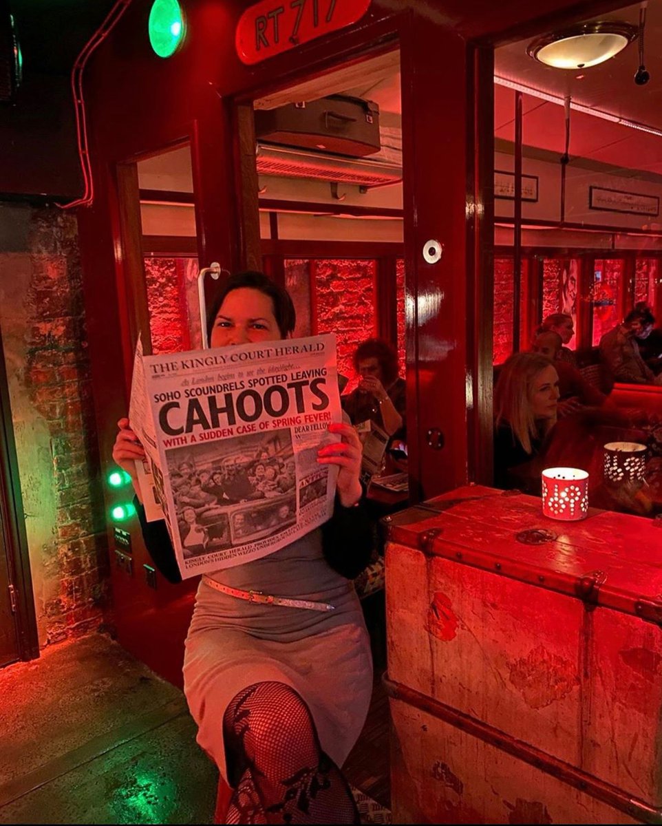 CahootsLondon's tweet photo. 📸 You’ve been snapped 📸 
HIGH SPIRITS , SCOUNDRELS &amp; SWING 🗞 🎙🍾💃🏽 Read all about it in our very own Newspapers (menu) at the Cahoots Underground! 📰

#cahoots #cahootslondon #cahootsnewspaper #barsinlondon #londonbars #barscene #1940s #1940sfashion #1940sstyle https://t.co/2UJjm3m65Q