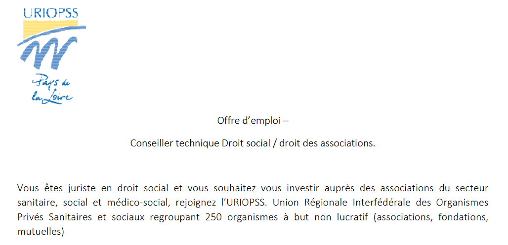 Uriopss_PDL's tweet photo. 🧑‍💼Vous êtes juriste en droit social et souhaitez vous investir auprès des associations du secteur sanitaire, social et médico-social? Rejoignez l'@Uriopss_PDL ⏩☝️candidatez avant le 15 juin! Détail de l'offre ICI ⏬https://t.co/Di4IAtPNjV https://t.co/1La1XyQt3D