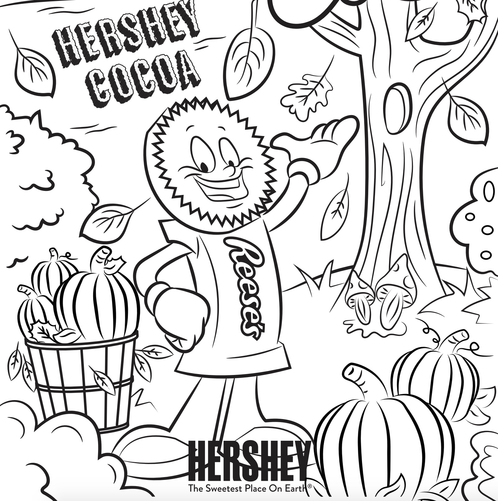 hershey chocolate coloring pages