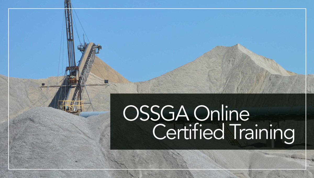 _OSSGA's tweet photo. More dates added to OSSGA Online Training for Common Core and First Line Supervisor digital sessions. Certified and Ontario Ministry approved. May 21 & June 25, 2020. Visit https://t.co/N0x04Cyykd to learn more and to register! #Training #GravelFacts #AggregateBuildsOntario https://t.co/oRPzOVXfjV