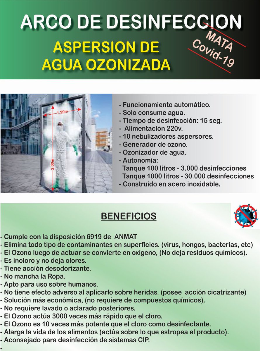 MarceloTortosa's tweet photo. Comenzamos con la venta e instalación de arcos y túneles de desinfección https://t.co/vXhAEuDEvJ