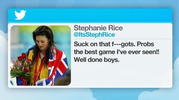 #MistakeMonday is BACK!!!

Even Olympic Gold Medalists aren't perfect. Back in 2010, a homophobic tweet was sent from Stephanie Rice's account &amp; caused her to lose lucrative endorsement deals. 

Be careful &amp; inclusive with your accounts.