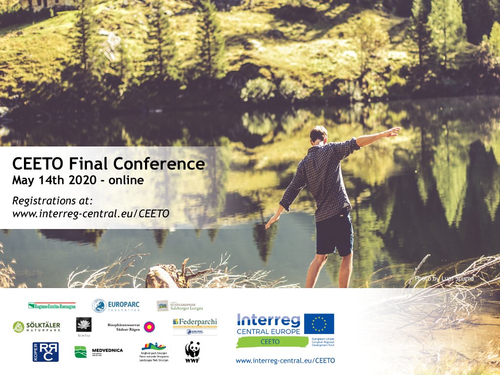 CEETOInterreg's tweet photo. May 14th - CEETO Final Conference On Sustainable Tourism - ONLINE. The main project outputs and tools for Sustainable Tourism development in Protected Areas will be presented in this final event of @CEETOInterreg. Registrations and information: https://t.co/7MwRryKe87 #ceeto https://t.co/asok8O5MhR