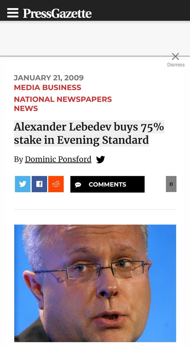 QUESTION 2: Why did such a cash strapped Russian Oligarch buy not one but two highly loss making newspapers within 16 months of each other in the UK? (The Independent & The Evening Standard).