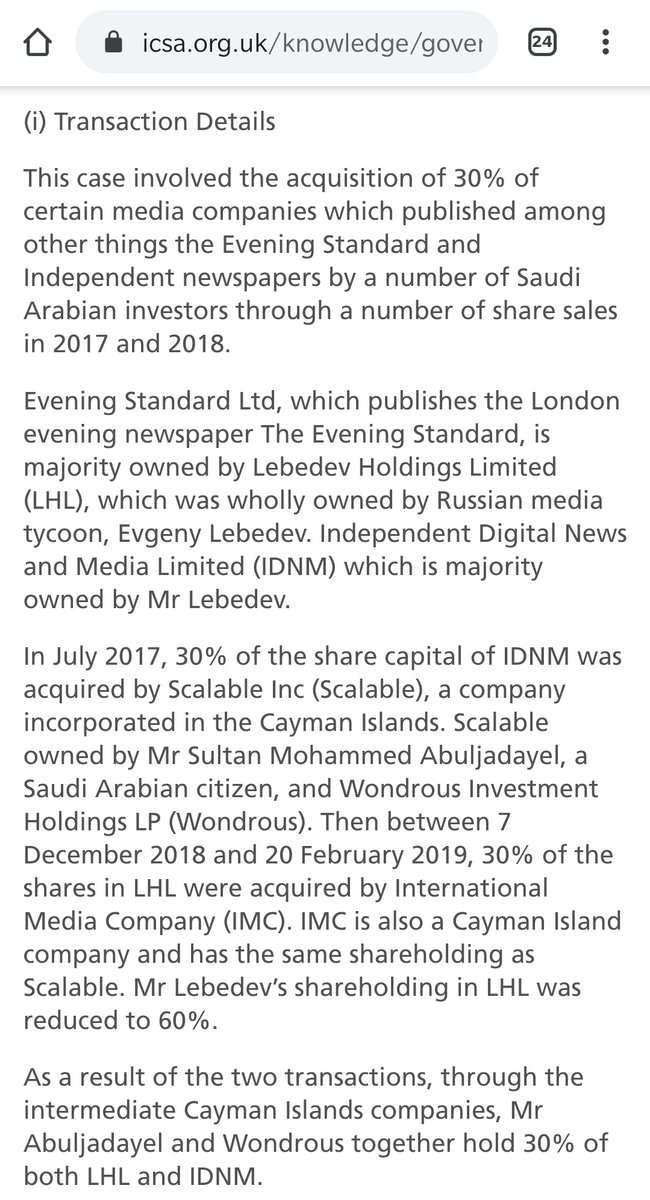 Today most people are aware of the name Mohammed Abuljadayel the employee of the state owned National Commercial Bank of Saudi Arabia who bought a stake in The Independent and The Evening Standard. Not much is written about Wondrous Investments LLP, owned but the same bank