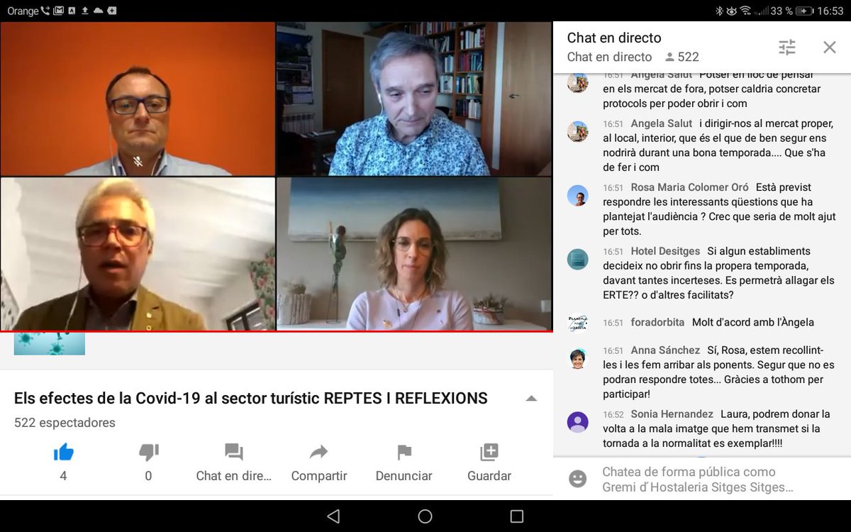 GremiHostSitges's tweet photo. Gràcies @angelschacon @juanluisruizpsc @octavibono i @vilaaf per la sessió d'avui de @TurismeDIBA
Seguirem amb #confiança, #flexibilitat i #rapidesa per gestionar la #incertesa en què estem per el #COVID19 amb la #estrategiaZer0 i @Biosphere_RTI @NodeGarraf
@lecodesitges https://t.co/oPRrqAiwda