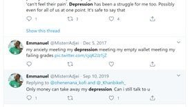 3/ Some of his followers have said he suffered depression as a result of the TROLLING and from his previous tweets there is also a history of depression, so I am here to offer support as someone who is experienced in dealing with TROLLS /ABUSERS like himself and others.