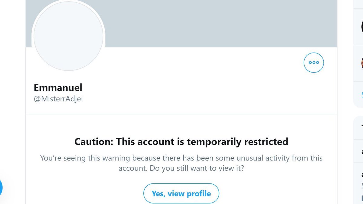 6/ Emmanuel Nyarko Adjei aka @champagnep0pe aka  @MisterrAdjei current resting place = Restricted account. No petition needed ....