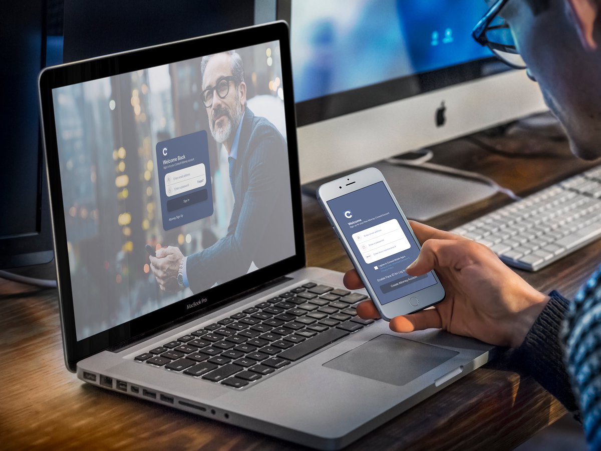 consult_app's tweet photo. Not only will Consult be available for use on Apple & Android, the Consult platform will also be available on PC, Mac, and iPad devices. https://t.co/ueafBDBQ91 #ConsultApp #Lawyers #LawFirms #Attorneys #LawTech https://t.co/KuXgG8j0Fr