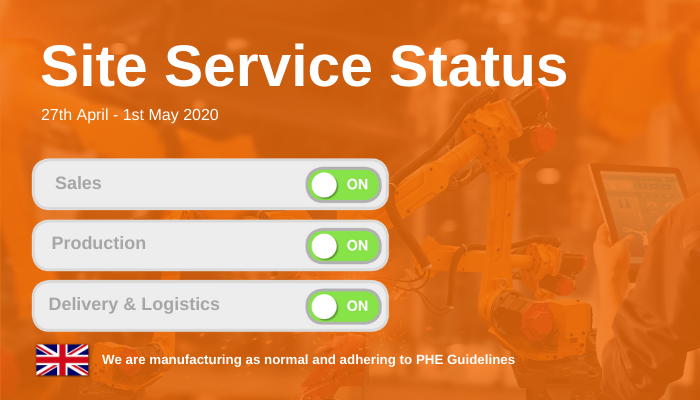 ThePexionGroup's tweet photo. 📢  Here is our service update for this week, 27th April - 1st May 2020.

🟢 Sales 
🟢 Production 
🟢 Delivery &amp; Logistics 

#UKmanufacturing #UKengineering #electronics #precisioneengineering #fabrication https://t.co/RAiho4yO8s