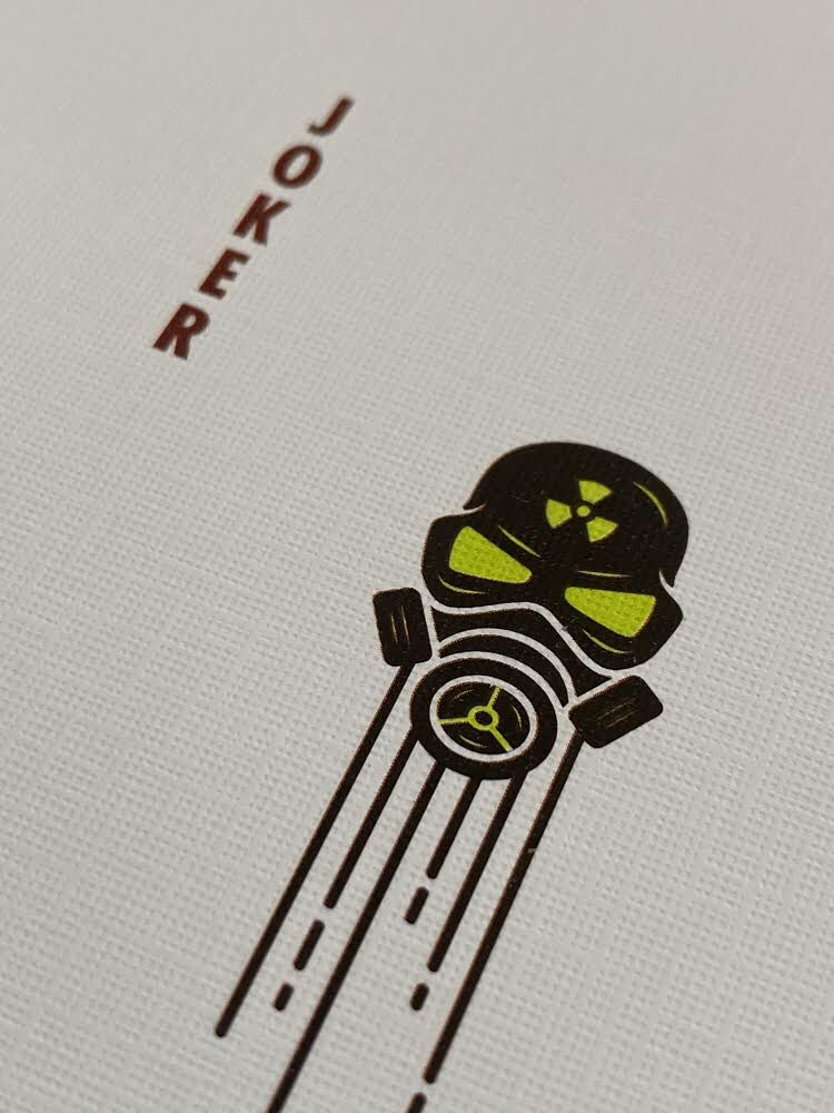 CHSDCards's tweet photo. First version of U52 coming off the press, special ink applied, linen embossed and ready for finishing.

Only 54 hours left to grab yourself the first two decks of the series. Don’t miss out. Get them on #Kickstarter here (link in bio): https://t.co/1COD1rh01G https://t.co/wG5Hi6ToMT