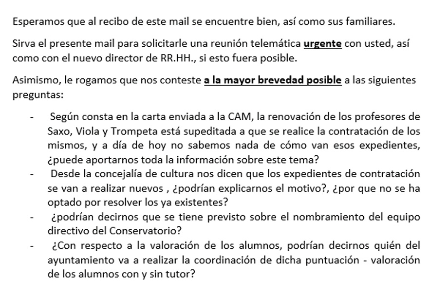 PilarCanoBueno's tweet photo. El jueves pasado solicitamos una reunión con el concejal de RR. HH. @franmunoz11 y le formulamos las siguientes preguntas sobre la Escuela Conservatorio de #Leganés En @Cs_Leganes aún no tenemos respuesta https://t.co/5P08CHysed