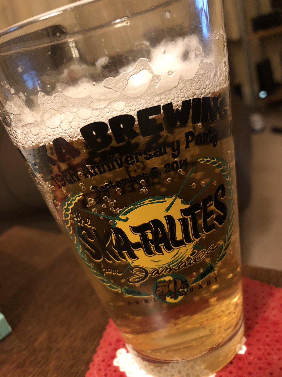 Gaitor62's tweet image. First beer since lockdown!
Celebrating with @skabrewing 19th anniversary glass @pietasters @rebelset #Skatalites drinking Corona 😃👍