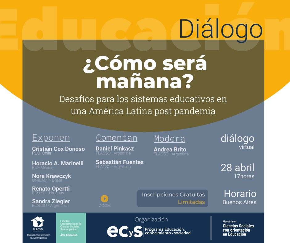 Los/as esperamos mañana!!👇
Diálogo regional con
<a href="/OperttiRenato/">Renato Opertti</a> <a href="/DanielM56863341/">@DanielPin</a> <a href="/andreabritok/">andrea brito</a> <a href="/EduAmericas/">Horacio Alvarez-Marinelli</a> <a href="/sebasfuentes80/">sebasfuentes</a> 
#CristianCox
#NoraKrawczyk