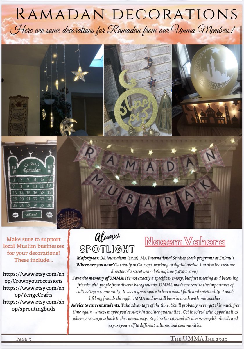 DePaulUMMA's tweet photo. Bored in quarantine? Check out the 2nd edition of UMMA Ink and share your thoughts down below ⬇️ if you’re interested in being featured in the student/alumni spotlight or have any suggestions for us, don’t hesitate to contact us! Check out our Instagram for the full newsletter! https://t.co/rnM4liCwDo