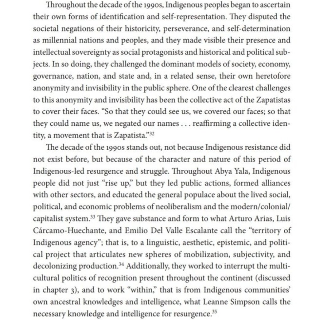 "The decade of the 1990s stands out, not because Indigenous resistance did not exist before, but because of the character and nature of this period of Indigenous-led resurgence and struggle"