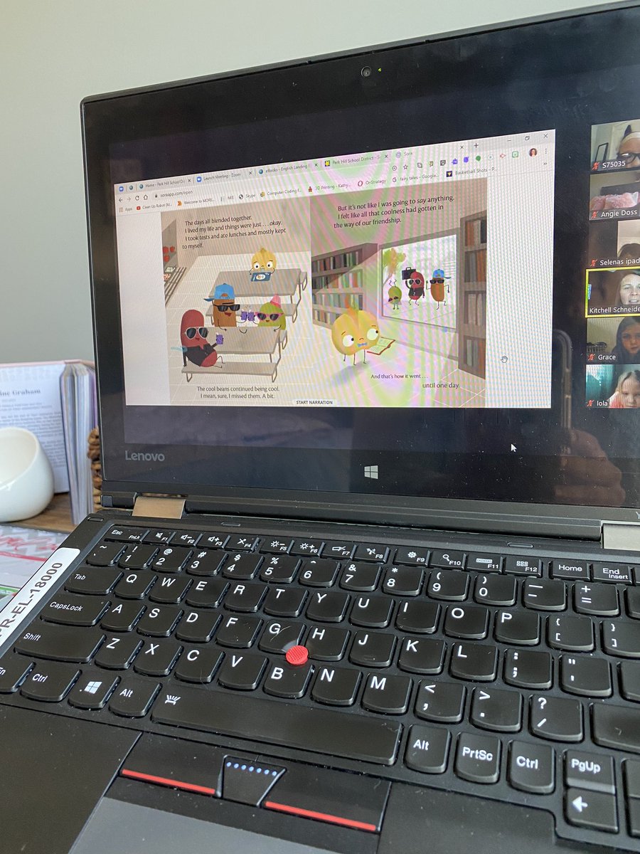 AD_educator's tweet image. It was English Landing Read Aloud Spirit day with @KitchellS ! We had 105 Eagles join in on Zoom to hear “The Cool Bean”!!! Thank you Mrs. Schneider! ❤️ #ParkHillProud #EaglesFlyTogether
