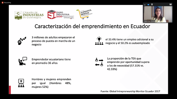 Industriasgye's tweet photo. "Antes el emprendimiento por necesidad era muy alto, ahora lo hacen por oportunidad, hemos dado un giro" @CostaCaterina https://t.co/ZzULpNH7xZ