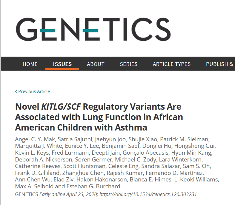 ATS_BSHSR's tweet photo. Novel #KITLG/ #SCF #Regulatory #Variants Are Associated with #Lung #Function in #African #American #Children with #Asthma. #Pediatrics #FEV1 https://t.co/saDXFCb5fr https://t.co/mQpStGX7HX