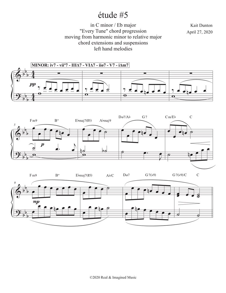 KaitDunton's tweet photo. Here’s the first page, but you can get this whole thing for free as a PDF on my website! https://t.co/T9G6gafgqE Happy playing!!🥰✨#piano #practice #pianoetude #pianist #pianoplayer #practicewithme #wakeupandplay #musictheory #bach #jazzharmony #counterpoint https://t.co/hhfDOmpZsx