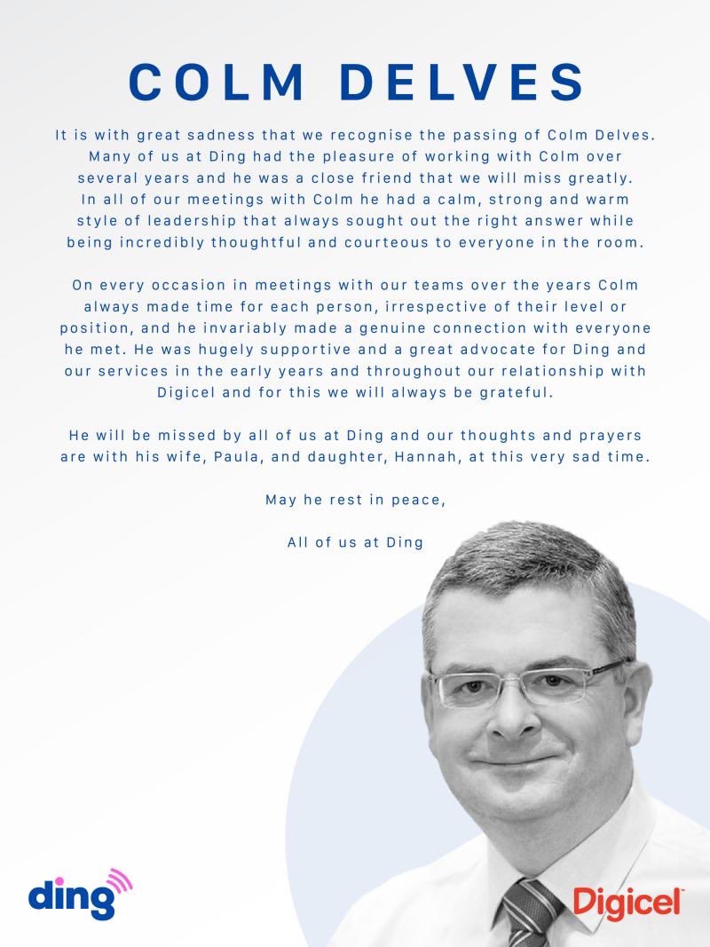 A tribute to Colm Delves.