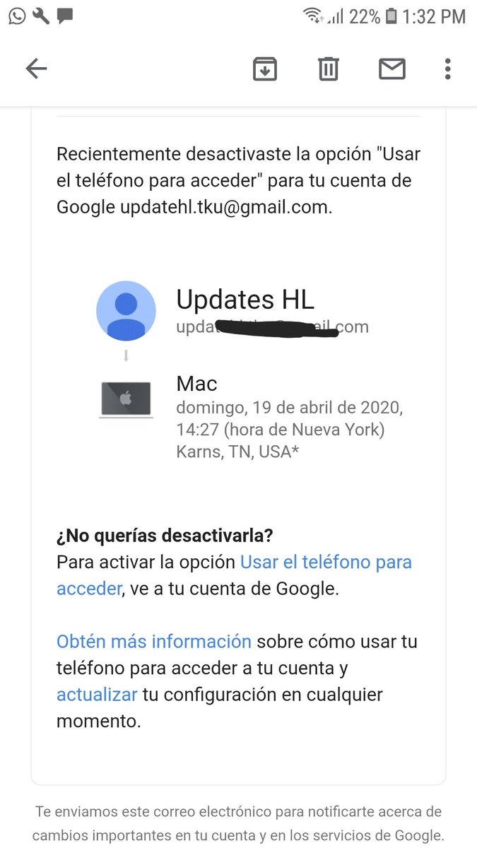 Until I recieved an email saying that someone changed my number and my recovery email, and as I said before, I am from Colombia and everything that happened was done by someone from USA.