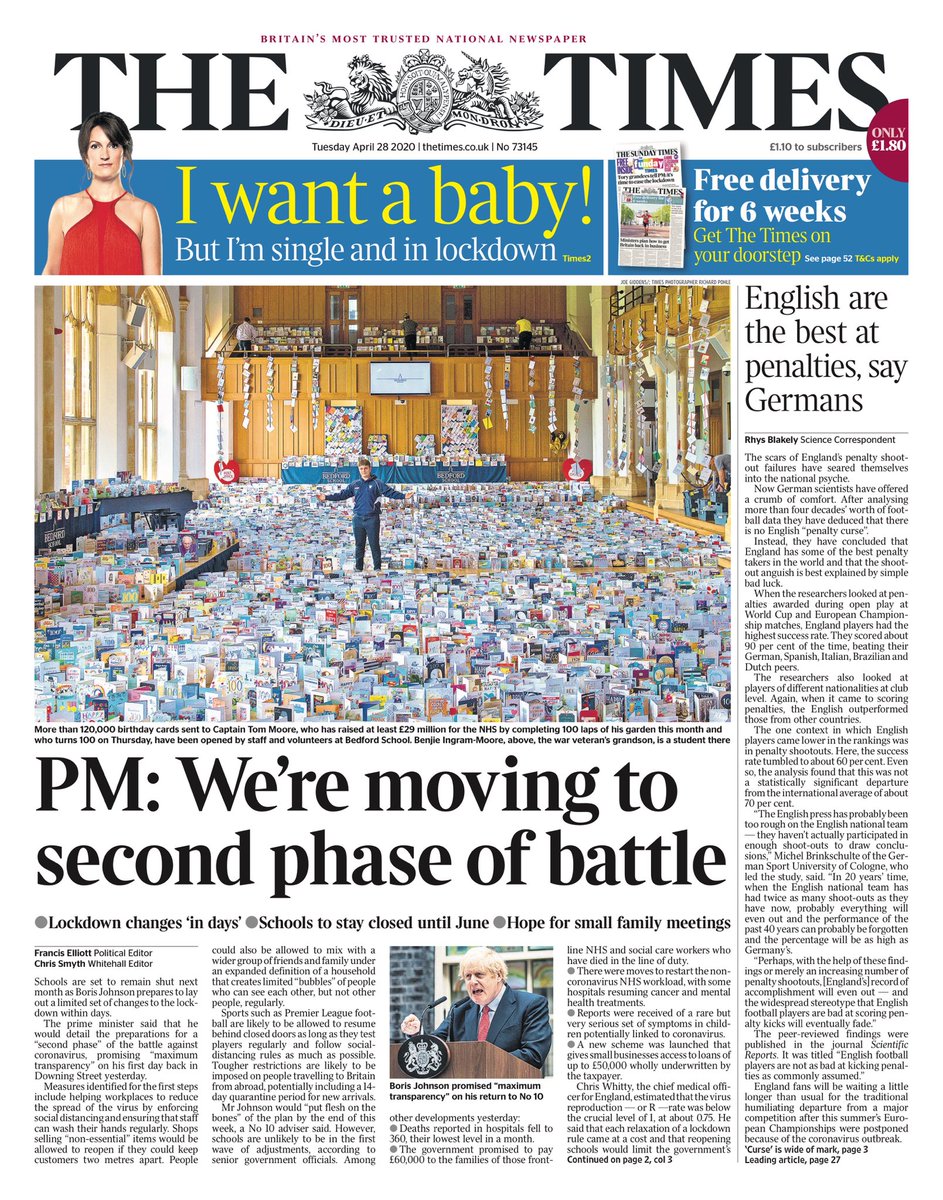 Tuesday’s Times: “PM: We’re moving to second phase of battle” #BBCPapers #TomorrowsPapersToday (via @AllieHBNews)