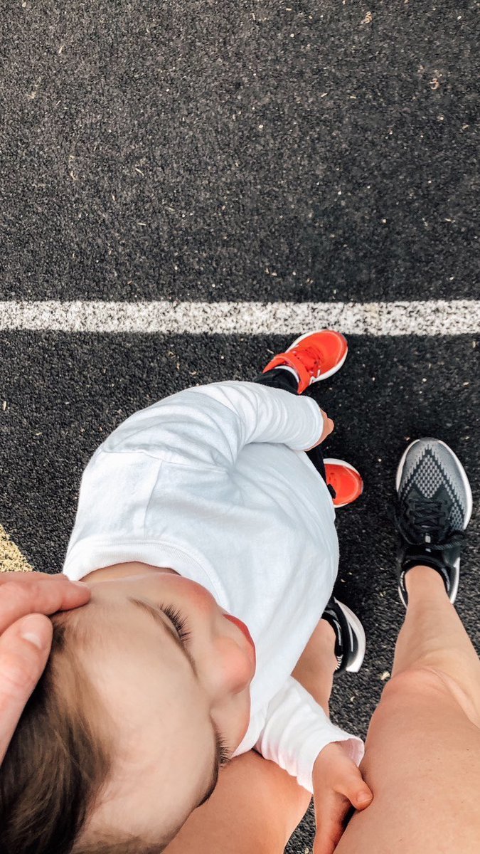 Track workouts looking a little different these days..

Keep running [w/ the whole family] 

📸: <a href="/Erin_Zunich/">Erin Zunich</a>

#TCTC #KeepRunning