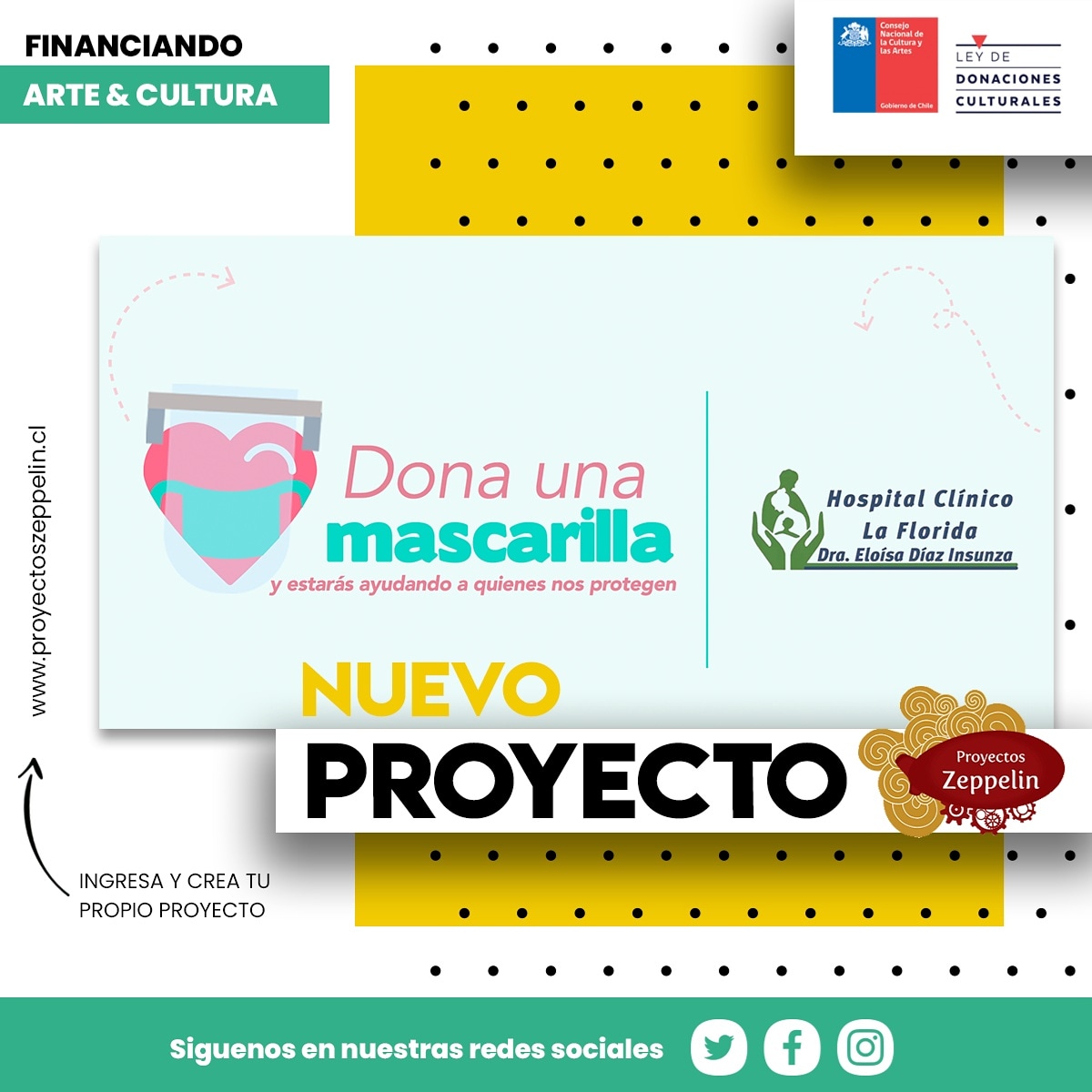 tu_zeppelin's tweet photo. Campaña 
Dona una mascarilla! Estas serán impresas en 3D e irán en ayuda del @Hosp_EloisaDiaz averigua más en nuestra pagina web o en nuestro instagram @proyectoszeppelin 
#donacion #Salud #COVIDー19 #Chile #LaFlorida https://t.co/cL8Z2DXQp6 https://t.co/zZ0S1pix1q