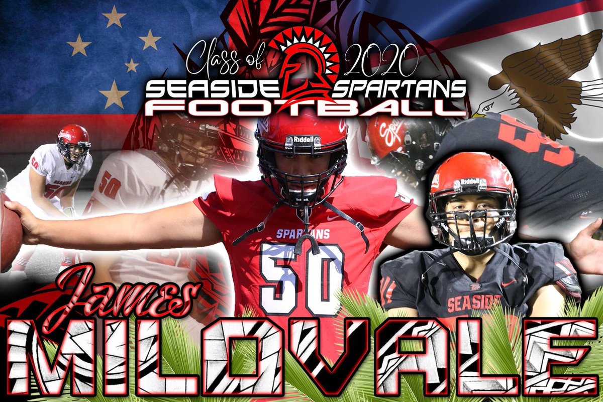 Seaside Spartan Football - Class of 2020 Showcase

#50 - James Milovale @SamoanMilovale 

James played 4 years in high school with 2 years on Varsity. James will play college FB in the fall. Good luck in the future - We are proud of you and love you! 

#familyforever #classof2020