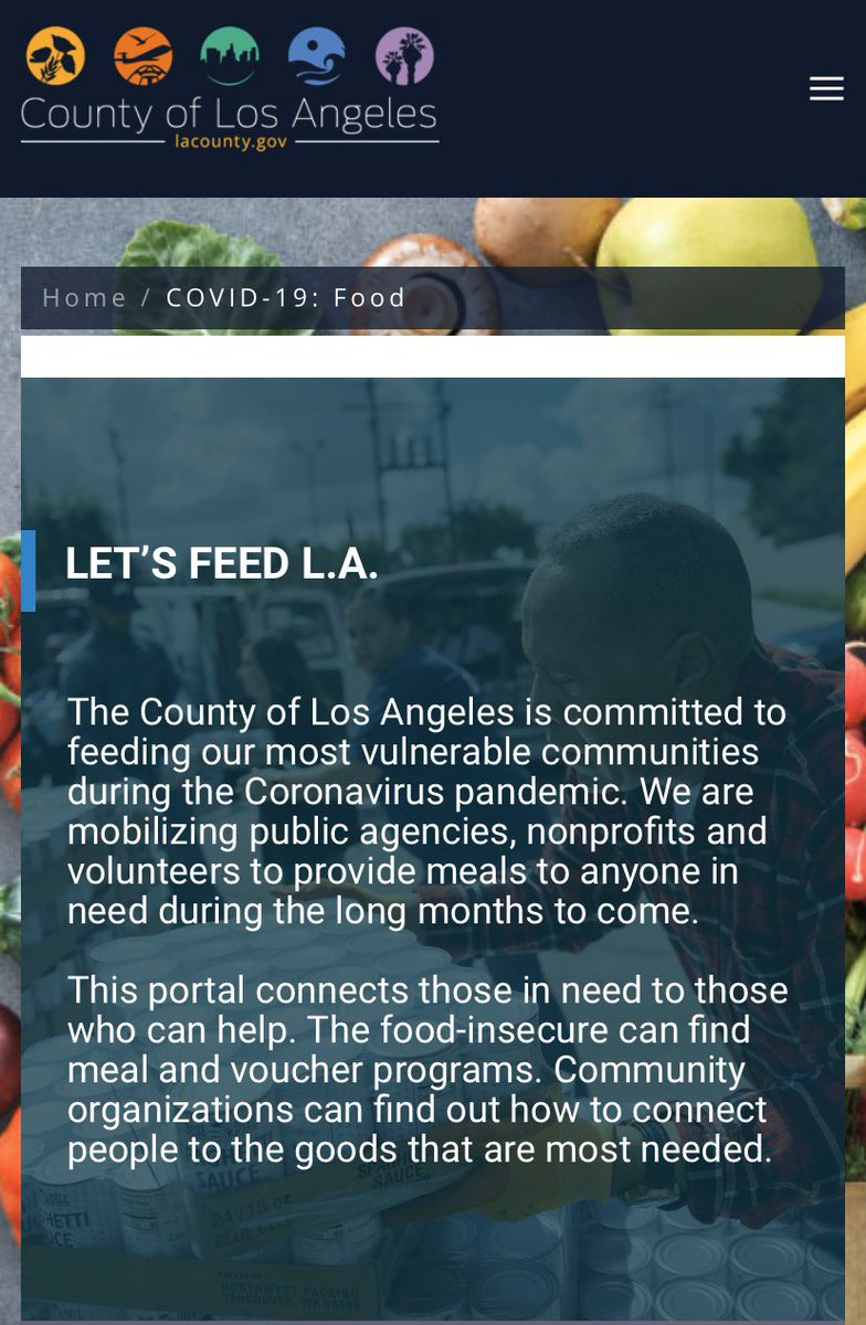 CSUN_RHA's tweet photo. L.A. county is mobilizing public agencies, nonprofits and volunteers to provide meals to anyone in need for the months to come. Please visit this website for more information: https://t.co/5yLzQXLdNI https://t.co/YAjslsK3s1