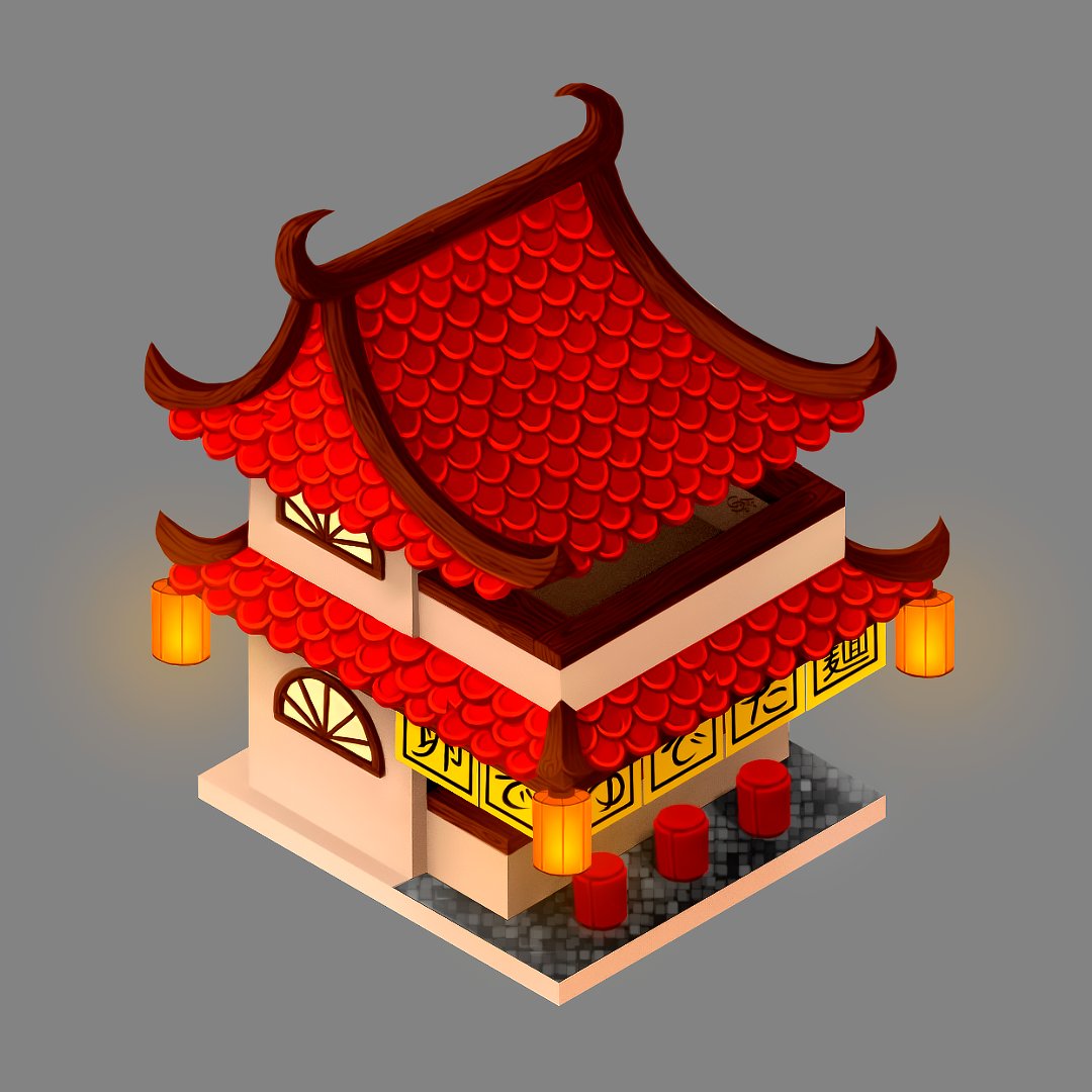 captaindoraora's tweet photo. Isometric Asian Cafe #SketchUp #Keyshot #Photoshop #Isometric #gameart #3d #art #digitalart #digital #draw #drawing #conceptart https://t.co/eZaGlSGIEz