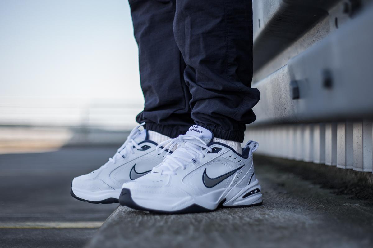 nike air monarch iv silver