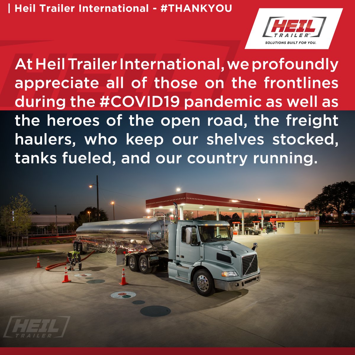 We wanted to extend a special thank you to those fighting for our safety every day. We couldn’t get through this without you, so thank you. 
#covid19 #heiltrailer #heil #firstresponders #frontlines #heroes #thankyou