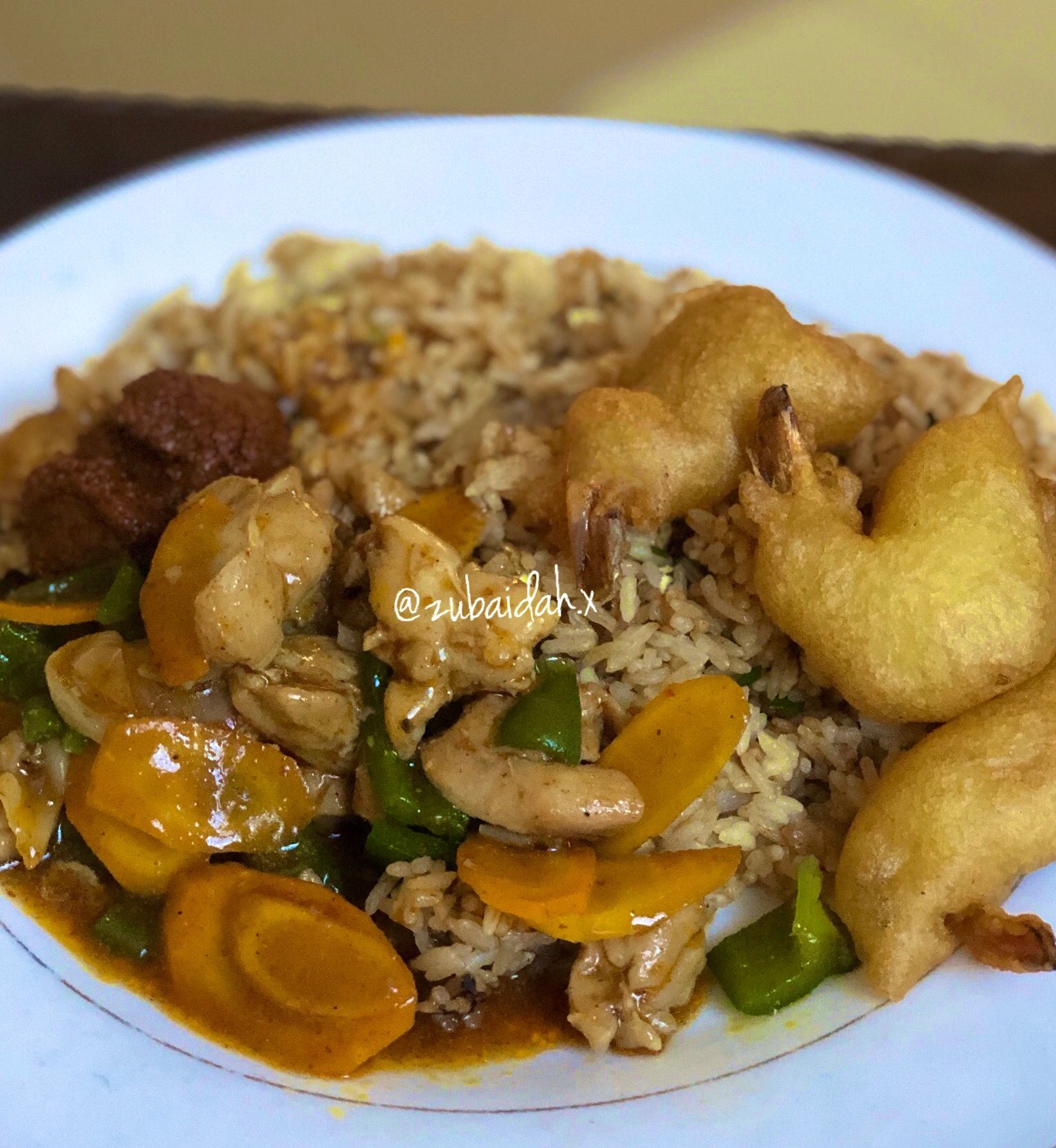 Zubaida ARahman on Twitter "Chicken Sauce + Egg Fried Rice 💸¢25