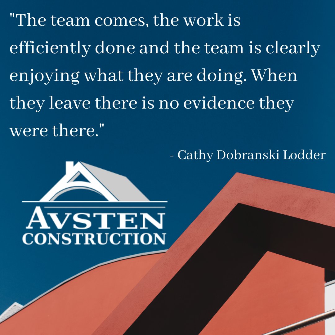 AvstenRoofing's tweet photo. What gets you more motivated than a good review!? Thanks to everyone who puts a word in. We love feedback. Please let us know how we did! #MotivationMonday #Roofing #AvstenConstruction https://t.co/FFHLcnklGX