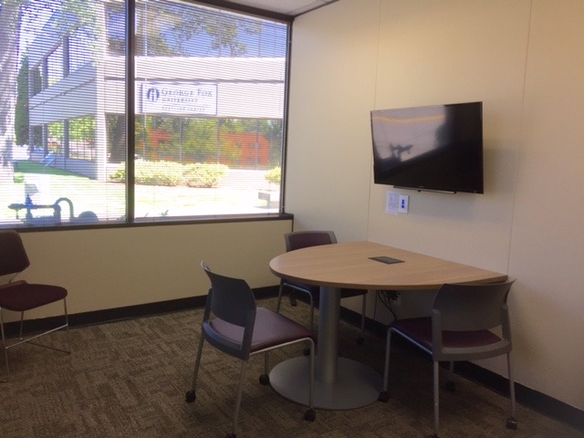 Miss studying in the library? Try one of our George Fox Libraries virtual backgrounds! 📚🪑💻