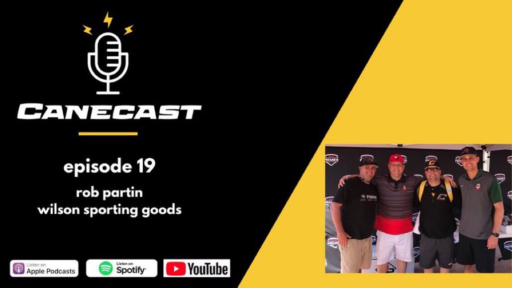 Our talk w/ <a href="/rapjr9/">RAP JR</a> is live! He is a big Part of our <a href="/TheCanesBB/">Canes Baseball</a> family. Listen to how cool it is working for the #1 brand in Baseball <a href="/wilsonballglove/">Wilson Baseball & Softball</a>  #primeclub Tune in - 
📺 bit.ly/canecast

📱 apple.co/2JuUe6H

🎧 spoti.fi/340gOgT