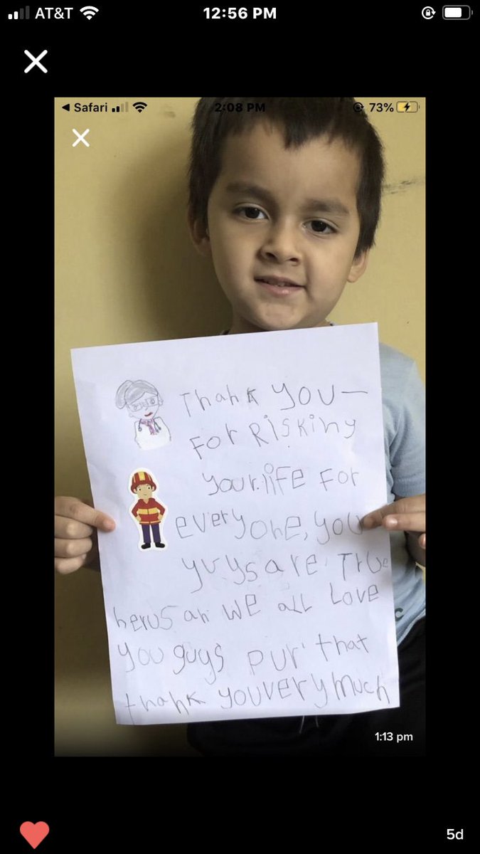 megchavez1's tweet photo. These preschool stars ⭐️ made beautiful signs and letters to all our frontline hero’s!! #JMFECLC https://t.co/m4m0lAPCcE