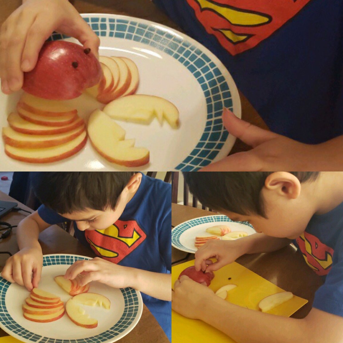 As part of the family activities, students were challenged to follow instructions and make creatures with fruit.  🦀❤️🍎✌🏼🥰#nailedit <a href="/D45Stevenson/">Stevenson School</a>