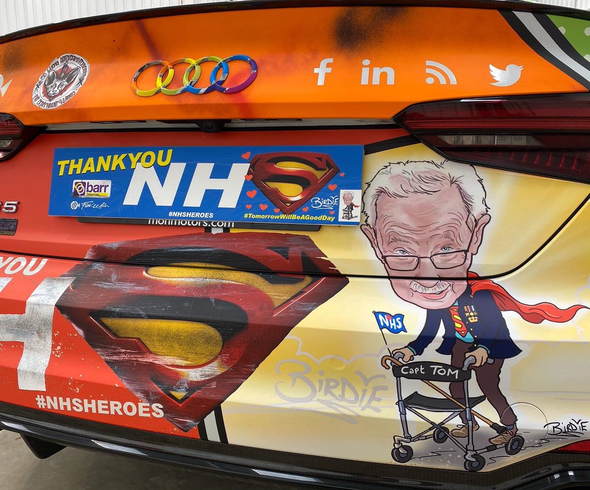 FunkeeFish's tweet image. Barry of @barrpersonnel asked if we could come up with a new eye catching #wrap to honour &amp;amp; thank #NHS &amp;amp; #Keyworkers we couldn’t say no! Please donate if you can justgiving.com/fundraising/ba…
Thank you @darren_birdie for allowing us to use his artwork @captaintommoore 
#thankyounhs